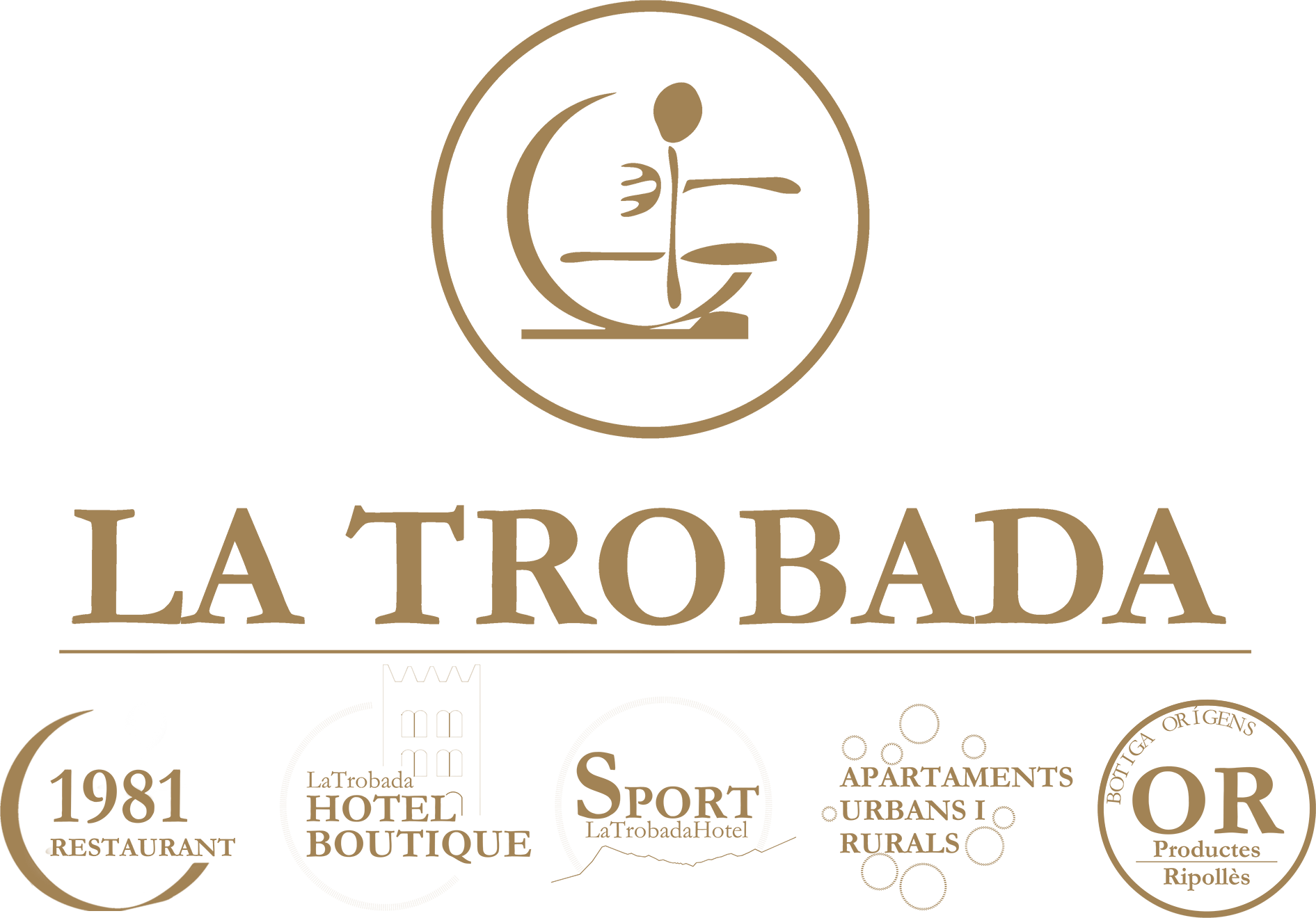 Logo La Trobada iconos dorado